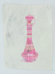 Papierarbeit Kuhlmann o.T.(Jeannies Flasche)
