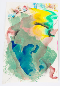Papierarbeit Kuhlmann o.T. (Hintergrund zu L/1), 2019