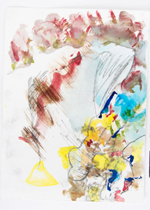 Papierarbeit Kuhlmann o.T.(Hintergrund zu L/2), 2019
