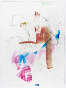 Papierarbeit Kuhlmann o.T.(Face), 2019