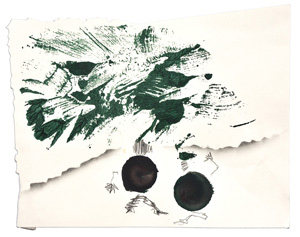 Papierarbeit Kuhlmann o.T. (2 dICkE vOR bERg), 2018