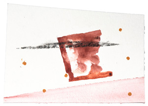 Papierarbeit Kuhlmann o.T. (running square), 2018
