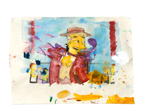 Papierarbeit Kuhlmann o.T.(monorail song), 2018 